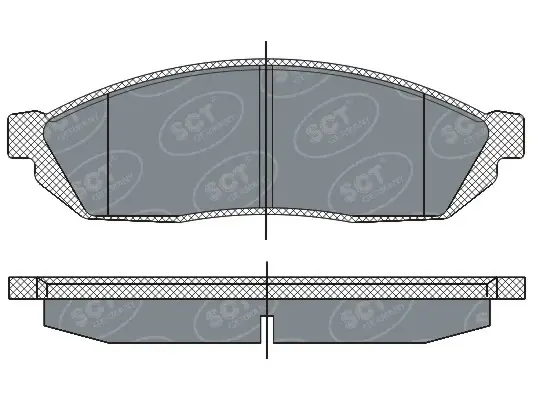 Комплект тормозных колодок, дисковый тормоз SCT-GERMANY SP265PR (фото 1)