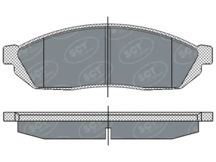Комплект тормозных колодок, дисковый тормоз SCT-GERMANY SP265PR