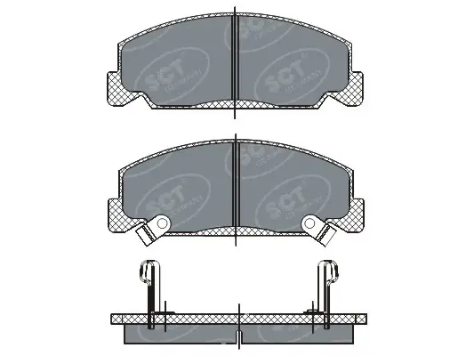 Комплект тормозных колодок, дисковый тормоз SCT-GERMANY SP278PR (фото 1)
