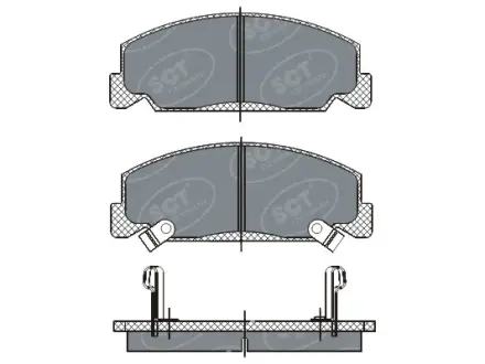 Комплект тормозных колодок, дисковый тормоз SCT-GERMANY SP278PR