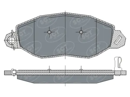 Комплект тормозных колодок, дисковый тормоз SCT-GERMANY SP281PR
