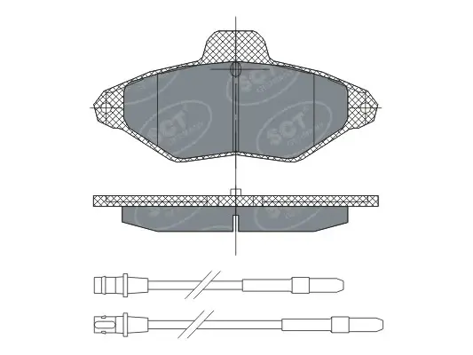 Комплект тормозных колодок, дисковый тормоз SCT-GERMANY SP293PR (фото 1)