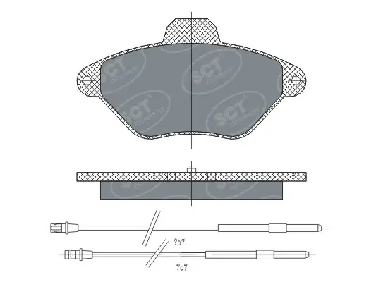 Комплект тормозных колодок, дисковый тормоз SCT-GERMANY SP299PR (фото 1)