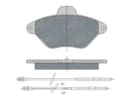 Комплект тормозных колодок, дисковый тормоз SCT-GERMANY SP299PR
