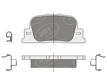 Комплект тормозных колодок, дисковый тормоз SCT-GERMANY SP335PR (фото 1)