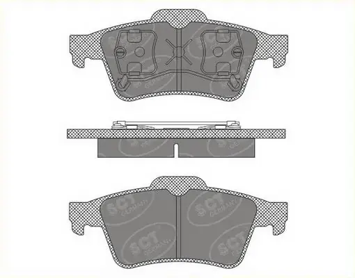 Комплект тормозных колодок, дисковый тормоз SCT-GERMANY SP606PR (фото 1)