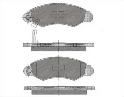 Комплект тормозных колодок, дисковый тормоз SCT-GERMANY SP615PR