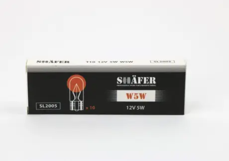 Лампа 12V W5W 5W W2.1x9.5d SHAFER SL2005