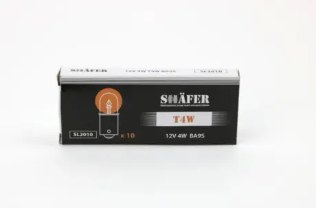 Лампа 12V T4W 4W BA9s SHAFER SL2010