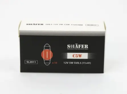 Лампа накалювання 12V 5W C5W SV8.5 SHAFER SL2011