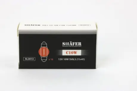 Лампа 12V C10W 10W SV8.5-8 (11x41) SHAFER SL2013