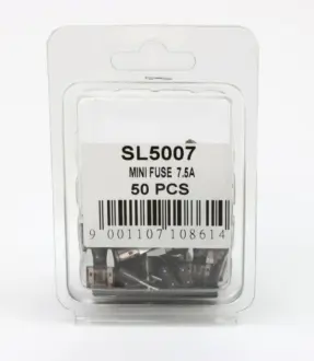 Запобіжник Mini 7.5A (пластикова упаковка по 50шт) SHAFER SL5007