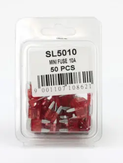 Запобіжник Mini 10A (пластикова упаковка по 50шт) SHAFER SL5010