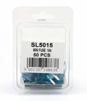 Запобіжник Mini 15A (пластикова упаковка по 50шт) SHAFER SL5015