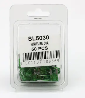 Запобіжник Mini 30A (пластикова упаковка по 50шт) SHAFER SL5030