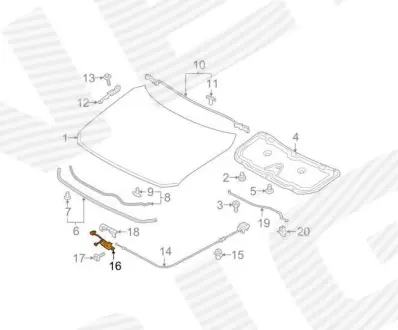 ЗАМОК КАПОТА SIGNEDA PMZ22060B