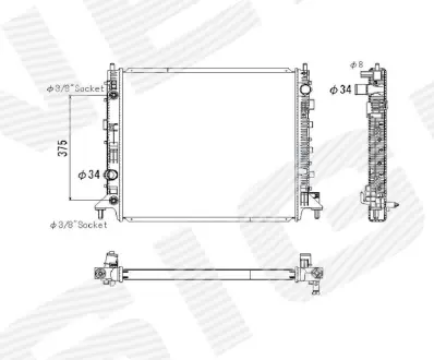 РАДИАТОР SIGNEDA RA13598Q