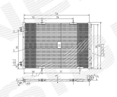 РАДИАТОР КОНДИЦИОНЕРА SIGNEDA RC940055Q