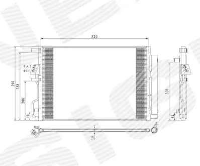 РАДИАТОР КОНДИЦИОНЕРА SIGNEDA RC940771