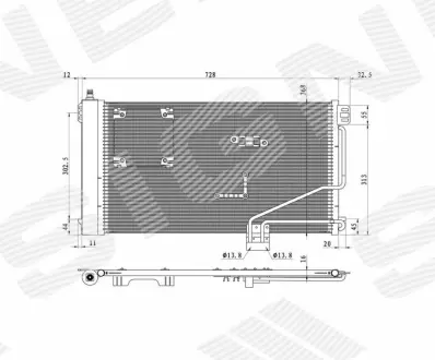 РАДИАТОР КОНДИЦИОНЕРА SIGNEDA RC94545