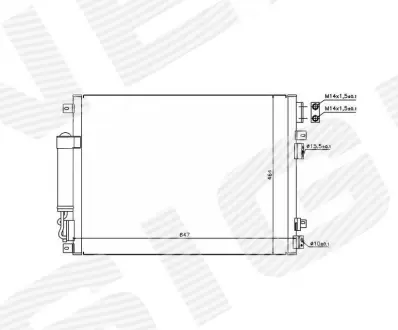 РАДИАТОР КОНДИЦИОНЕРА SIGNEDA RC94555/94874