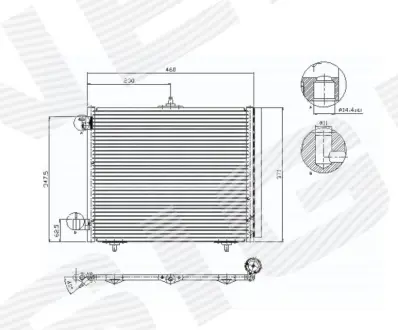 РАДИАТОР КОНДИЦИОНЕРА SIGNEDA RC94595