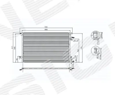 РАДИАТОР КОНДИЦИОНЕРА SIGNEDA RC94598
