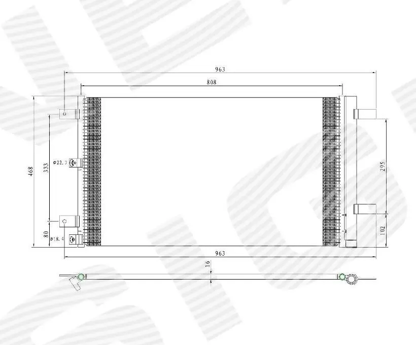 РАДИАТОР КОНДИЦИОНЕРА SIGNEDA RCFD39168A (фото 1)