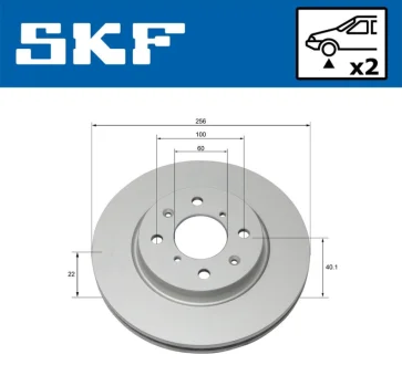 SUZUKI диск гальм. передн. SWIFT 10- SKF VKBD80228V2