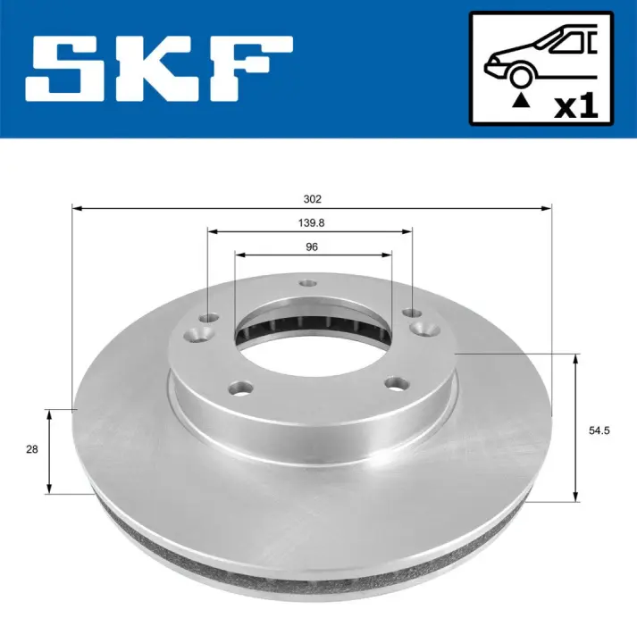 Комплект гальмівних дисків SKF VKBD80586V1 (фото 1)