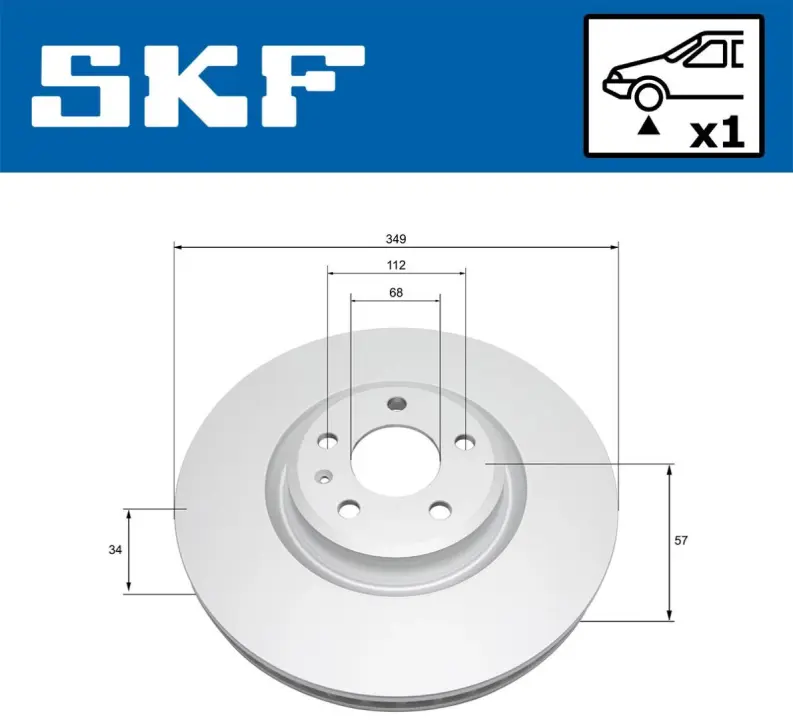 Комплект гальмівних дисків SKF VKBD81330V1 (фото 1)