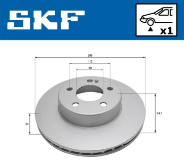 DB Гальмівний диск передн. C-CLASS (W205), C-CLASS T-Model (S205), C-CLASS SKF VKBD81346V1