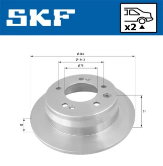 KIA гальмівний диск задн. Ceed SKF VKBD90186S2