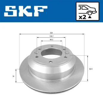 HYUNDAI Диск тормозной задний H-1 08- SKF VKBD90483V2
