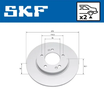 HYUNDAI диск гальмівний i30, KIA CEED 18- SKF VKBD91320S2
