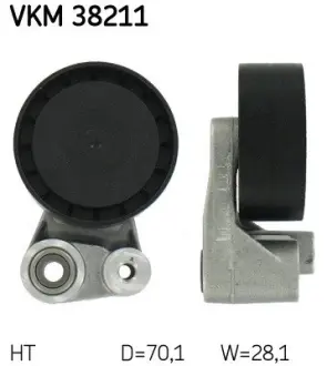 Натяжной ролик, поликлиновой ремень SKF VKM38211