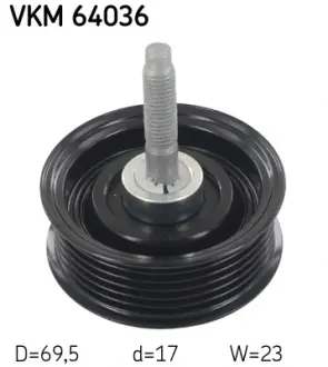 Паразитный / ведущий ролик, поликлиновой ремень SKF VKM64036