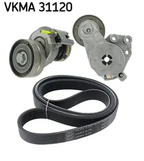 VW К-т ГРМ (ремінь+ 2 ролика) WV, AUDI, 1,4TSI 05-. SKF VKMA31120