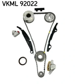 Комплект ГРМ (ланцюг + елементи) NISSAN PRIMERA, TEANA I, X-TRAIL I, X-TRAIL II 2.0/2.5 07.01- SKF VKML92022