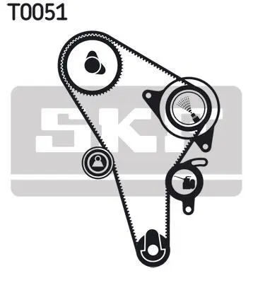 Комплект ремня ГРМ SKF VKMS01010 (фото 1)