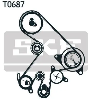 Комплект ремня ГРМ SKF VKMS91720 (фото 1)