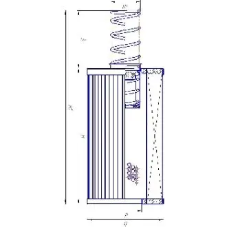 Hydraulic filter, cartridge. Фильтр гидравлический, вставка SOFIMA CRE030FV1