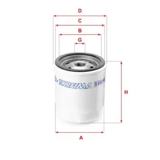 Fuel filter, Spin-On. Фильтр топливный, накручиваемый SOFIMA S0300NR