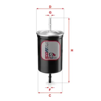 Фільтр паливний Volvo S40/S60/S80/V40/V70 1.6-2.9i 95-10/Mitsubishi Carisma 1.8 16V 97-06 SOFIMA S1747B