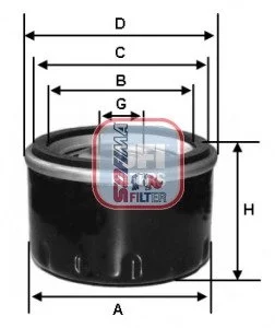 S 2330 R Фільтр оливи SOFIMA S2330R