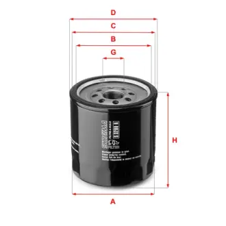 Фильтр масляный, накручиваемый. Фільтр масляний, накручуваний. Oil filter, Spin-On SOFIMA S3280R