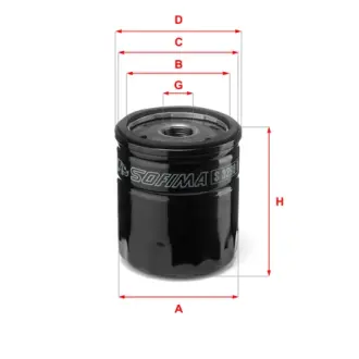 Фільтр масляний Uaz Patriot 2.7i 04-/Ford Transit 1.5-2.9i 55-00 SOFIMA S3298R