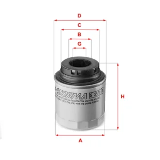S 3573 R Фільтр оливи SOFIMA S3573R