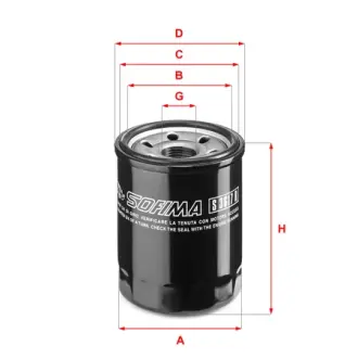 Фильтр масляный, накручиваемый. Фільтр масляний, накручуваний. Oil filter, Spin-On SOFIMA S3617R