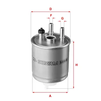 Фильтр топливный, проточный. Фільтр паливний, проточний. Fuel filter, In-line. SOFIMA S4114NR